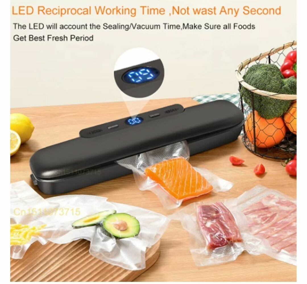 VACUUM SEALER 11.8INCH MAX WIDTH WITH 10 SEALING BAGS & LED