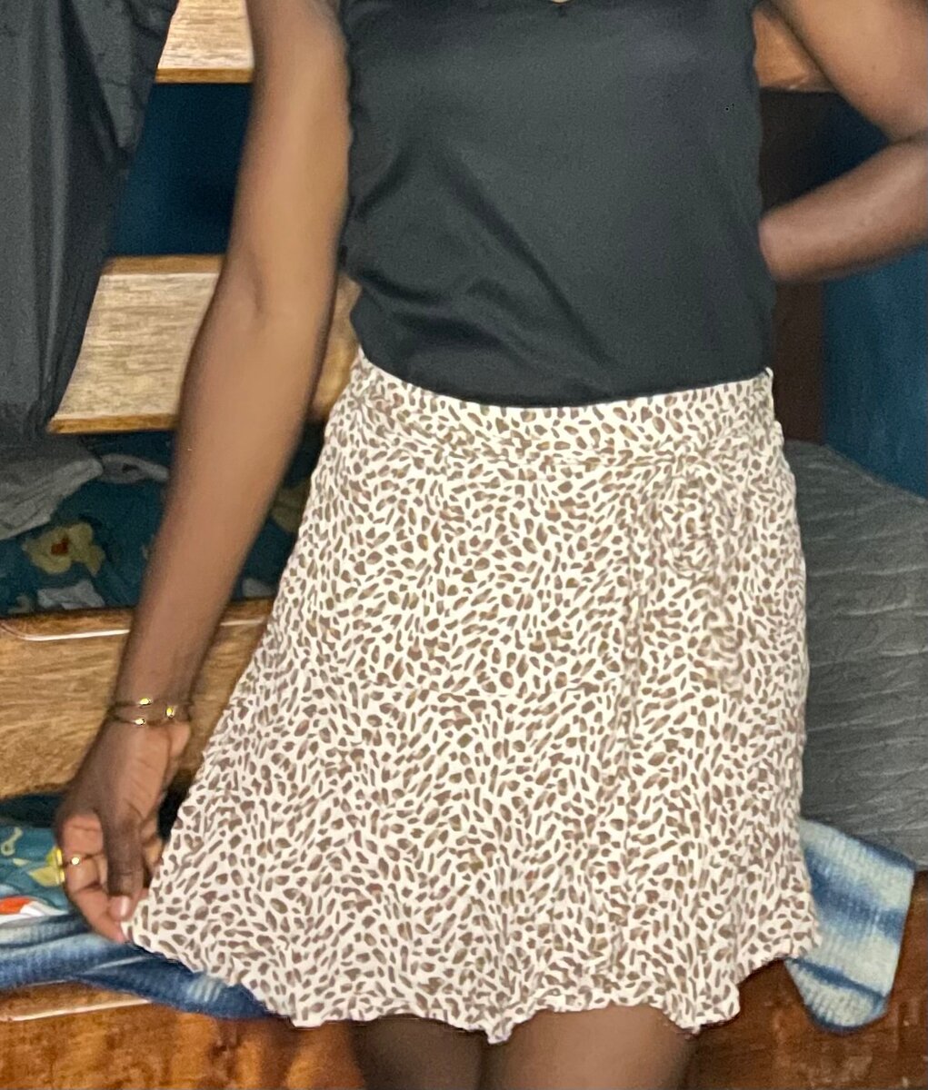 Jupe évasée à motifs chic