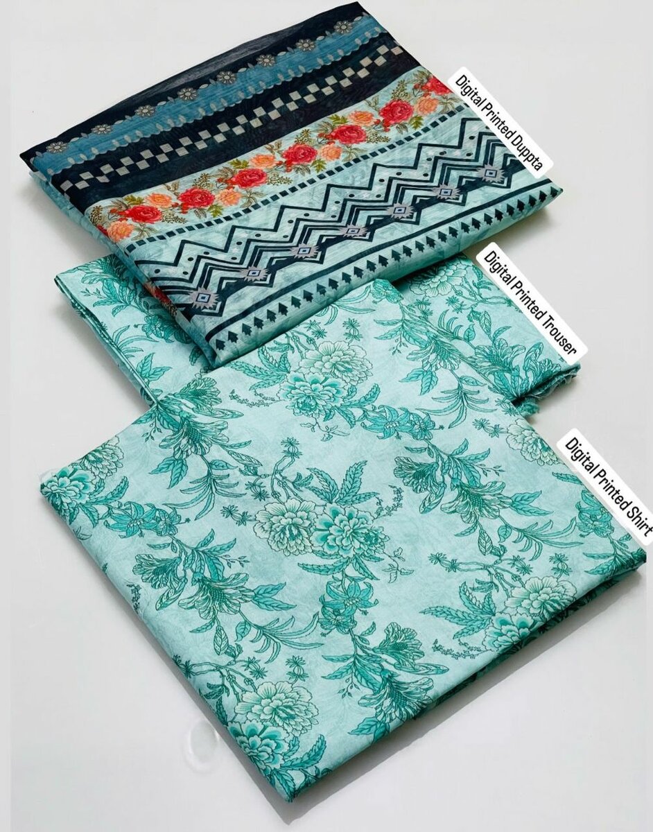 Printed lawn suit
