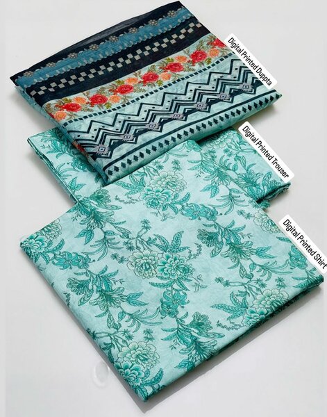 Printed lawn suit