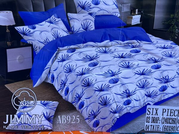 Parure de lit florale bleue