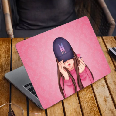 B T S Art girl Laptop Skin Vinyl Sticker Decal, 13 13.3 14 15 15.4 15.6 inch Laptop Skin Sticker Cover Art Decal Protector Fits All Laptops