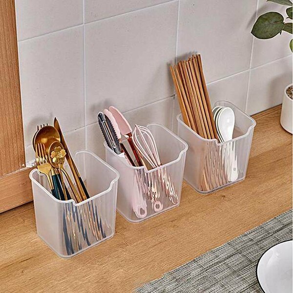 2 Pcs Refrigerator Door Organizer Bins Clear Plastic