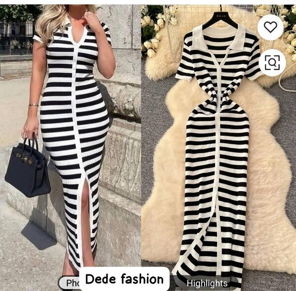 Robe Rayée Élégante