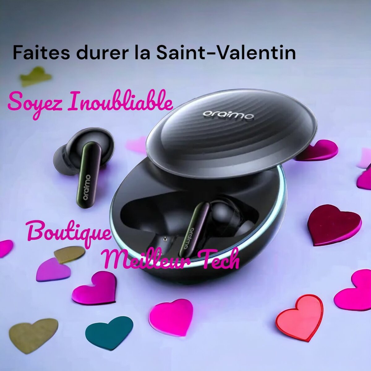 Cadeaux Saint Valentin - Oraimo Écouteurs Bluetooth Spacebud