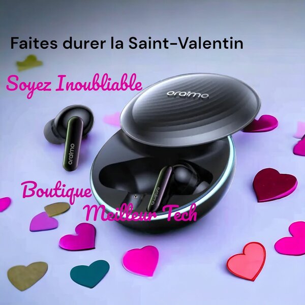 Cadeaux Saint Valentin - Oraimo Écouteurs Bluetooth Spacebud