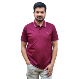 Premium Honey Comb Maroon Polo T Shirt for men - Premium Quality
