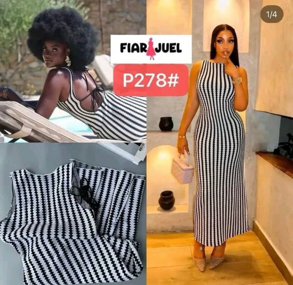 Robe longue rayée élégante