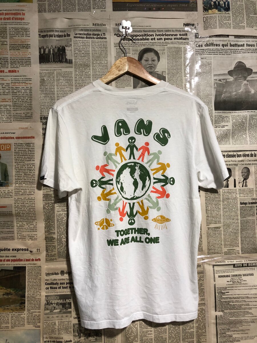 T-shirt blanc VANS unisexe