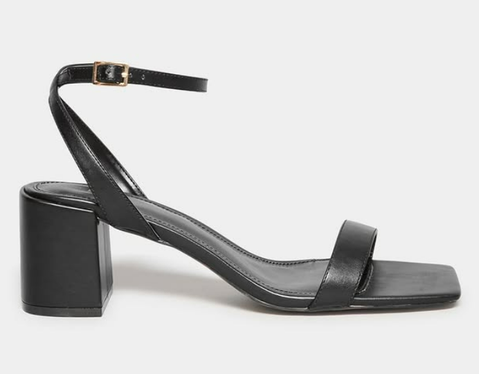 Black block sandals