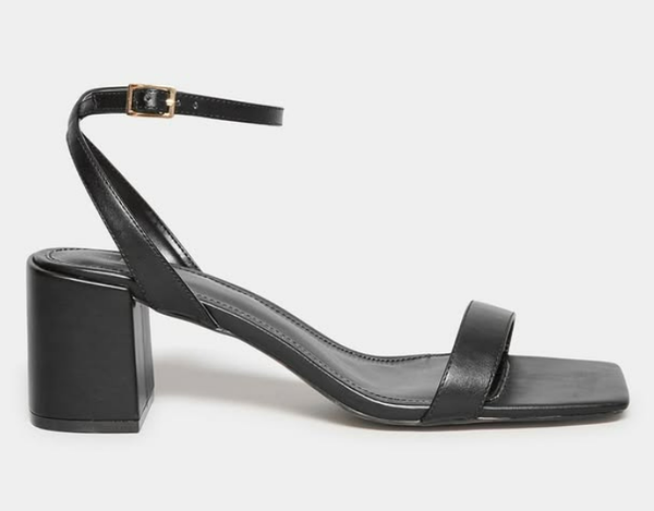 Black block sandals