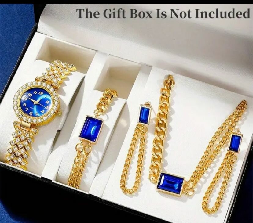 Set bijoux montre émeraude luxe