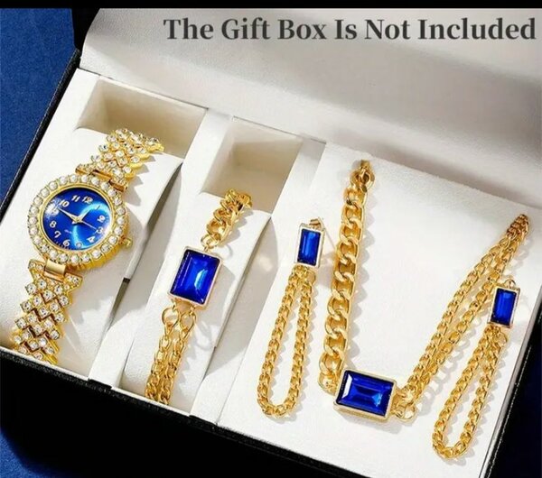 Set bijoux montre émeraude luxe