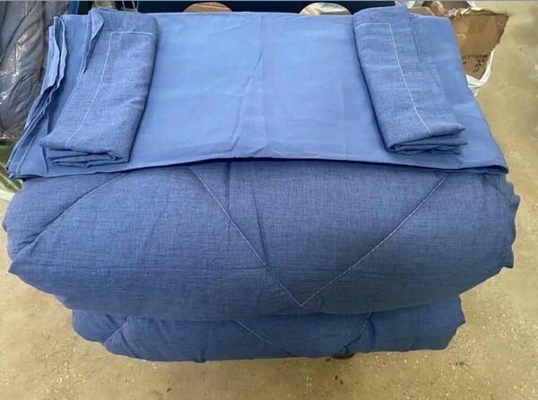 King size soft cotton Duvet blue