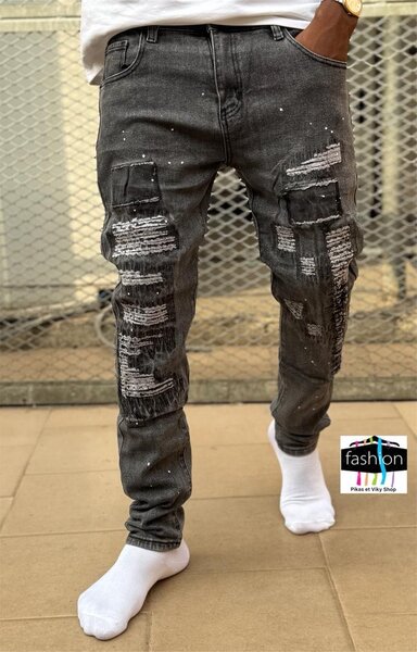 Jean déchiré tendance homme