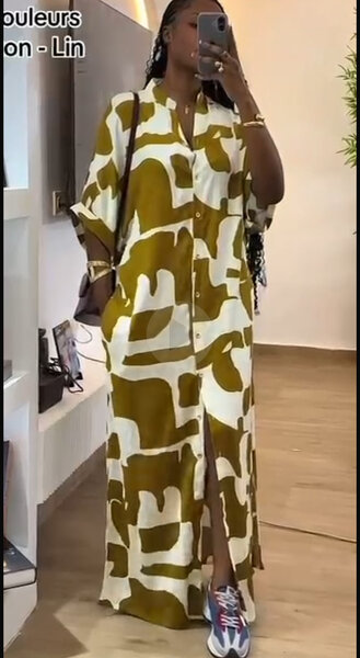 Robe longue imprimée bohème