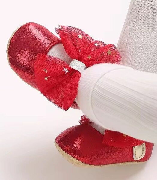 Chaussures Bébé Ruban Rouge
