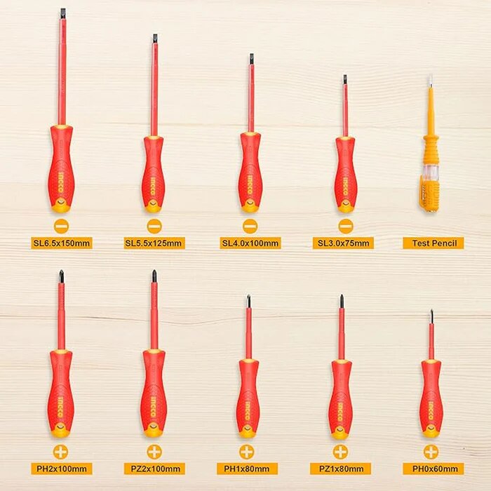 INGCO Tournevis isolés 10pcs