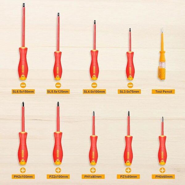 INGCO Tournevis isolés 10pcs