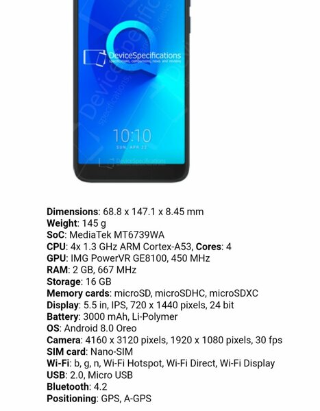 Alcatel 3 mobile