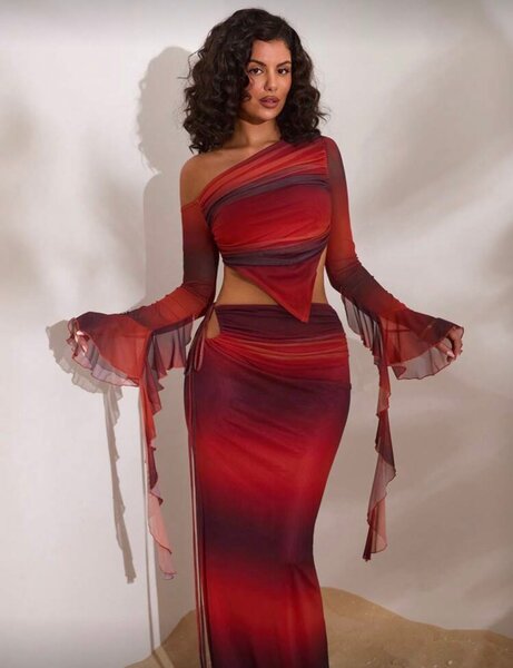 Robe rouge dégradé