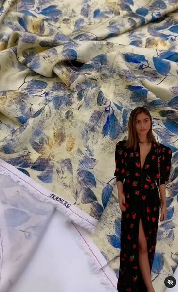 Купра штапель с эксклюзивной расцветкой