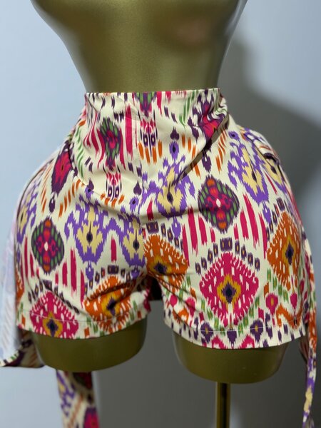 Jupe à imprimé ethnique coloré