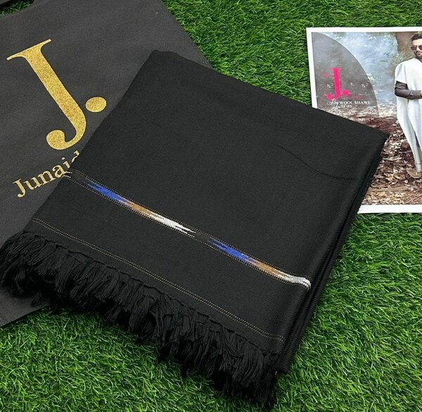 Wool plain shawl