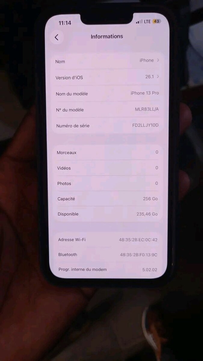 iPhone 13 Pro 256GB Argent