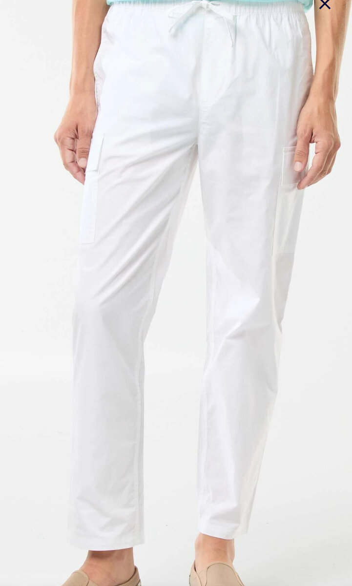 Pantalon blanc cargo Kiabi