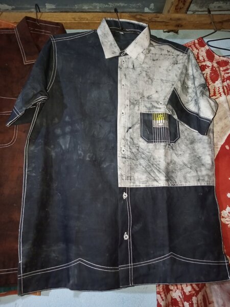 Chemise batik unisexe colorée