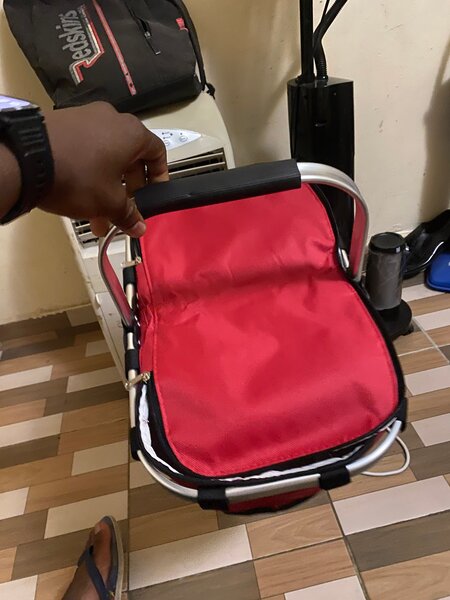 Panier de courses pliable rouge