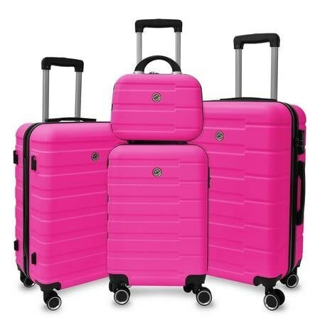 Ensemble de 4 valises rose