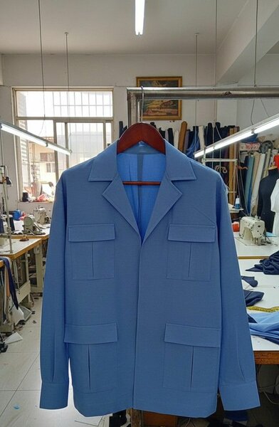 Veste élégante bleue homme