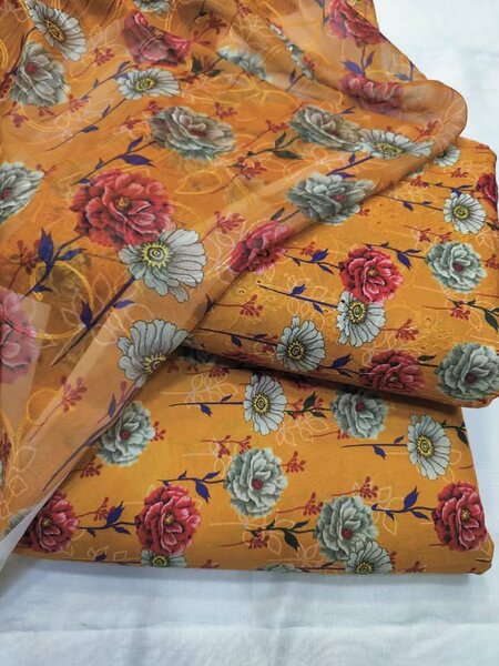 Printed lawn suit
