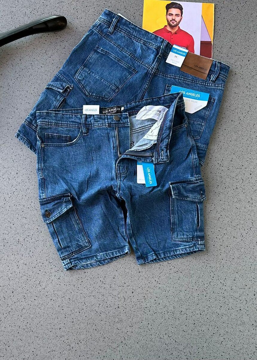 STOCK SIDE POCKET JEANS SHORTS