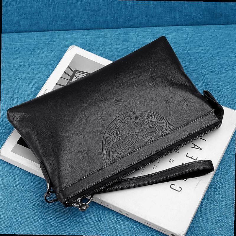 Sacoche en cuir noir pour homme JOSEPHAMANI