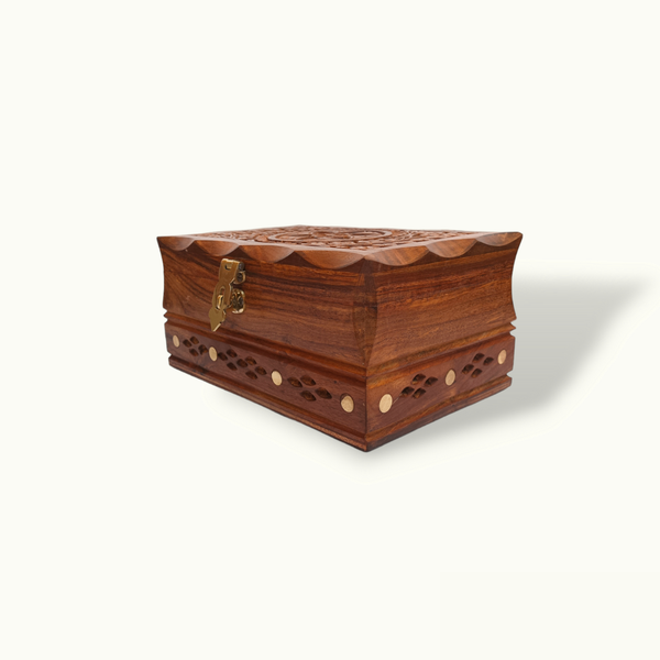 Carving Wooden Jewelry Box.