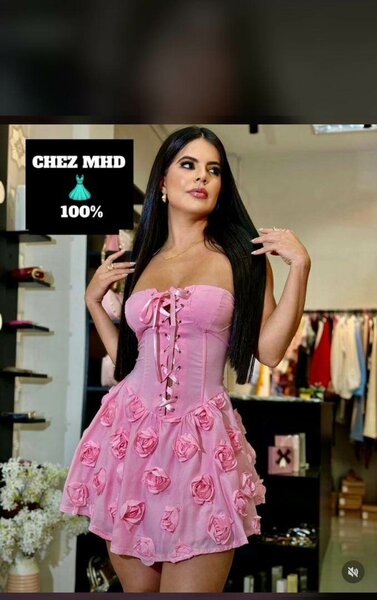 Robe bustier rose élégante