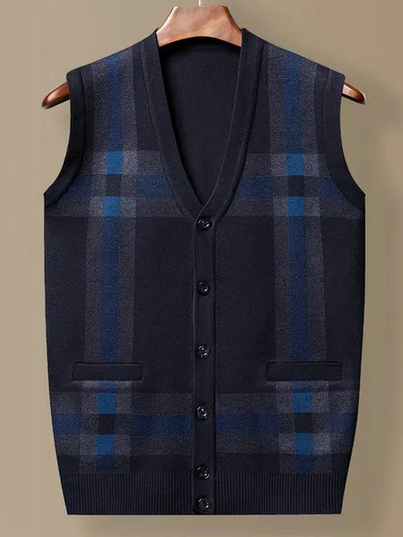 Gilet homme à carreaux