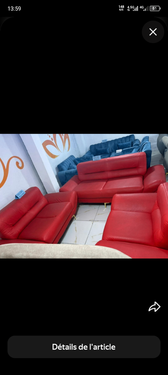 Canapé moderne en cuir