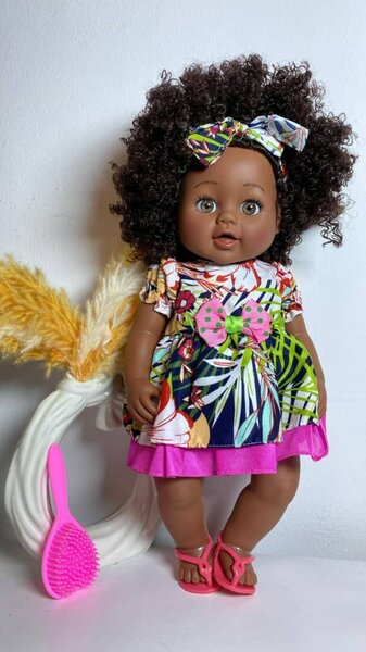 Poupée Bébé avec Cheveux Bouclés