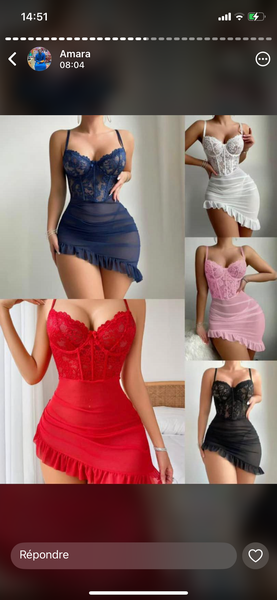 Nuisette Dentelle Sexy