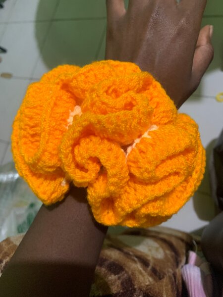 Chouchou crochet coloré