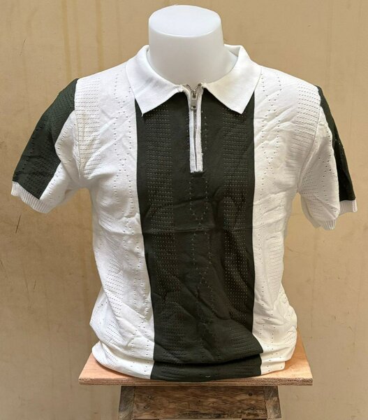 Polo en maille bicolore
