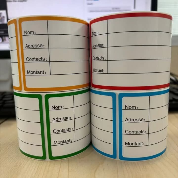 Rouleau d'étiquettes de livraison