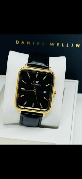 Montre Élegante Cuir Noir