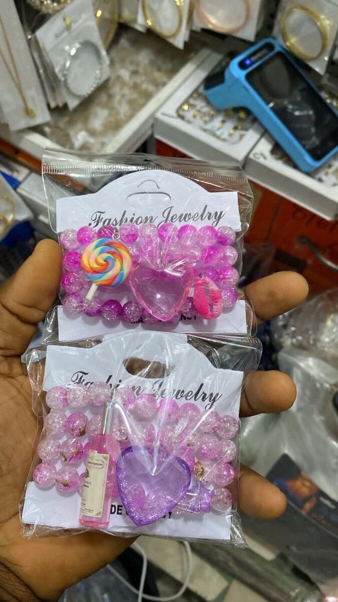 Bracelets enfants roses