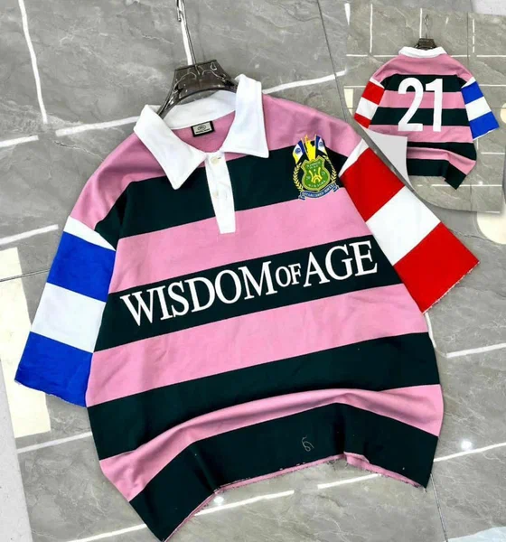 Polo rugby multicolore homme