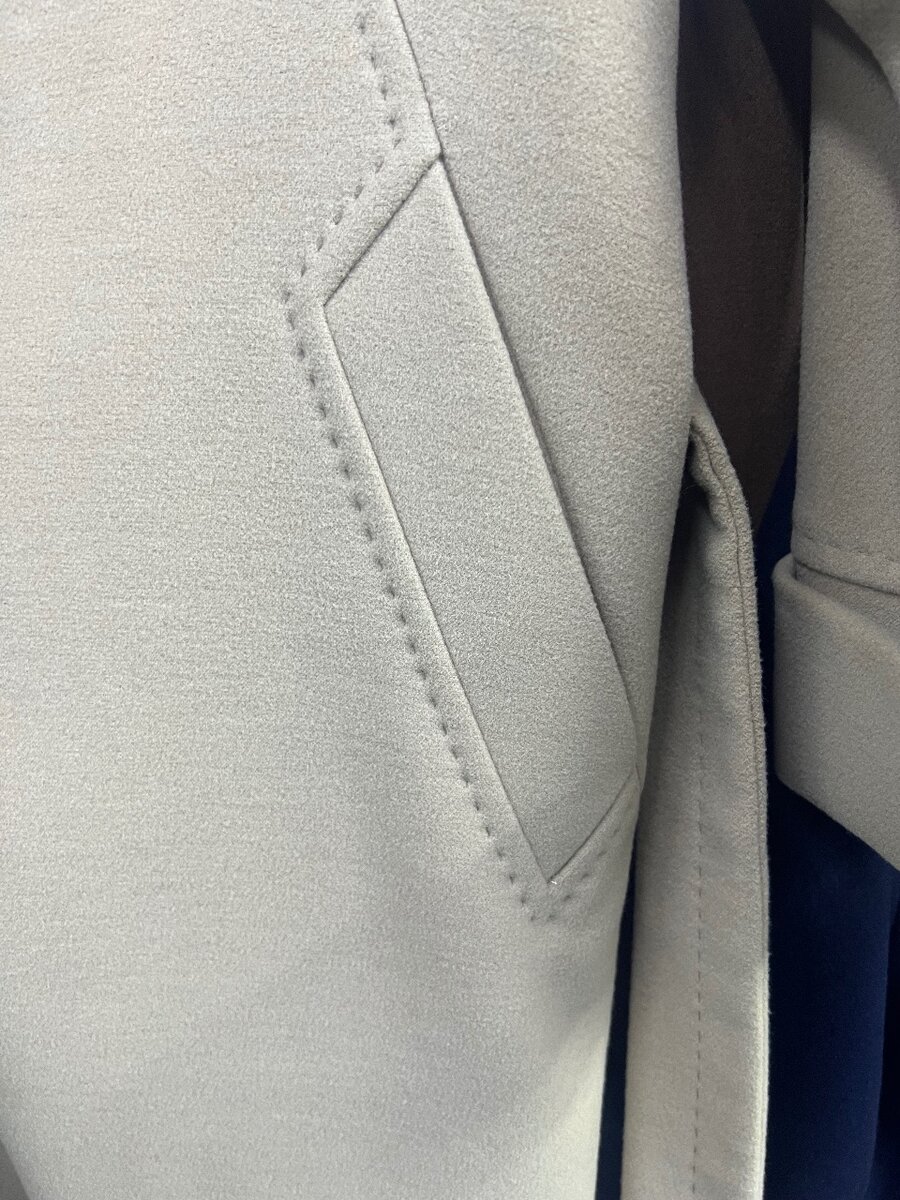 Пальто кашемировый с норкой